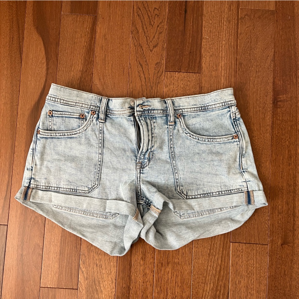 American Eagle Outfitters Faded Blue Denim Shorts